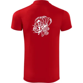 Pánská košile Ride or Die moto - Polokošile Victory sportovní (dresovina) - XL ( Červená )