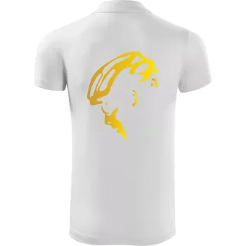Pánská košile Hlava cyklista zlatá - Polokošile Victory sportovní (dresovina) - XL ( Bílá )