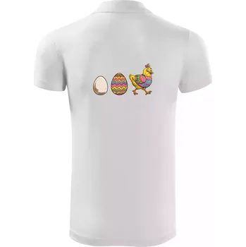 Pánská košile Evoluce vajíčka - velikonoce - slepice - Polokošile Victory sportovní (dresovina) - 2XL ( Bílá )