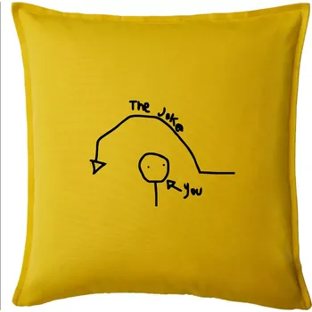 Polštář Vtip a ty - Polštář 50x50 - 50x50 - Pouze potah ( Žlutá )