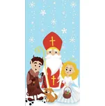 Mikulášský sáček 20 × 40 cm - Mikuláš, čert a anděl