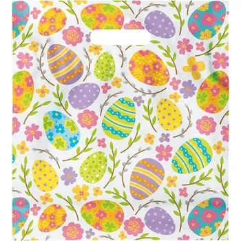 Dárková taška Velikonoční taška s průhmatem 29 × 32 × 8 cm, 1 ks - kraslice