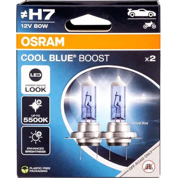 Žárovky H7 12V 80W (patice PX26d) OSRAM COOL BLUE BOOST (bez homologace) (2 ks v boxu) OSRAM OR 62210CBB-2HB