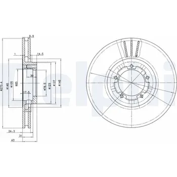 Brzdový kotouč Brzdový kotouč DELPHI BG2663