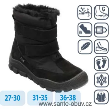 Dámská zdravotní obuv SANTÉ IC/880938 NERO vych. obuv vel.27-38, --- - 33