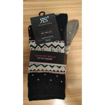 Dámské ponožky Pánské i dámské extra teplé vlněné barevné froté ponožky RS 35-38 mix barev