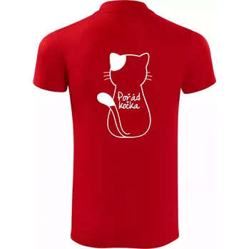 Pánská košile Pořád kočka - Polokošile Victory sportovní (dresovina) - XL ( Červená )
