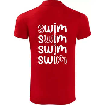 Pánská košile Swim nápis - Polokošile Victory sportovní (dresovina) - L ( Červená )