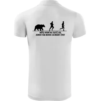 Pánská košile Buďte hodní na tlusté lidi - Polokošile Victory sportovní (dresovina) - L ( Bílá )