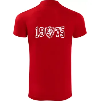 Pánská košile Narozeninový motiv - znak - 1975 - Polokošile Victory sportovní (dresovina) - 2XL ( Červená )
