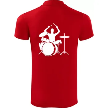 Pánská košile Bicí bubeník - Polokošile Victory sportovní (dresovina) - XL ( Červená )