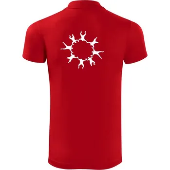 Pánská košile Hromadný seskok padákem - Polokošile Victory sportovní (dresovina) - 3XL ( Červená )