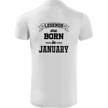 Pánská košile Legends are born in January - Polokošile Victory sportovní (dresovina) - L ( Bílá )