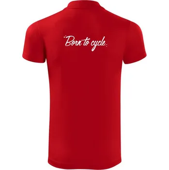 Pánská košile Born to cycle - psací - Polokošile Victory sportovní (dresovina) - S ( Červená )
