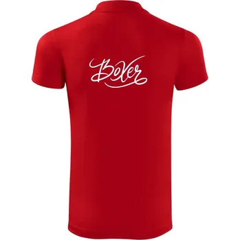 Pánská košile Boxer - nápis okrasný - Polokošile Victory sportovní (dresovina) - S ( Červená )