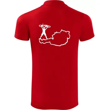Pánská košile Cyklista - Mapa Rakouska - Polokošile Victory sportovní (dresovina) - 2XL ( Červená )