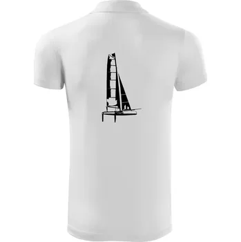 Pánská košile Katamarán z boku - Polokošile Victory sportovní (dresovina) - L ( Bílá )