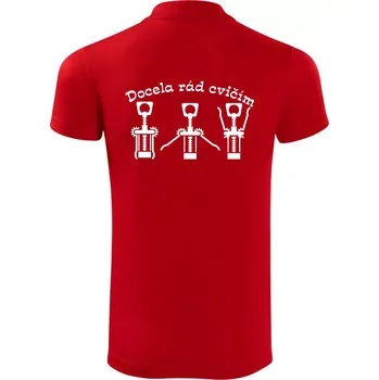 Pánská košile Docela rád cvičím - Polokošile Victory sportovní (dresovina) - XL ( Červená )