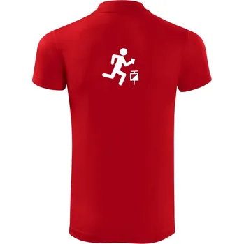 Pánská košile Orientační běh muž-žena - Polokošile Victory sportovní (dresovina) - XL ( Červená )
