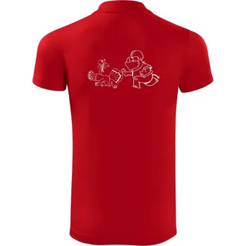 Pánská košile Zvířecí fotbal - Polokošile Victory sportovní (dresovina) - L ( Červená )