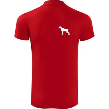 Pánská košile Dobrman ikona prso - Polokošile Victory sportovní (dresovina) - XL ( Červená )