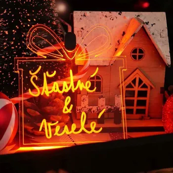 Vánoční ozdoba Vánoční ozdoba k dokreslení - dárek 9,2 × 9,2 cm bílá