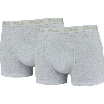 Boxerky Pánské boxerky Fila MAN BOXERS 2 PACK S Šedá