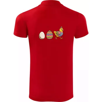 Pánská košile Evoluce vajíčka - velikonoce - slepice - Polokošile Victory sportovní (dresovina) - M ( Červená )