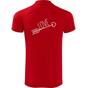 Pánská košile Love šíp - Polokošile Victory sportovní (dresovina) - L ( Červená )