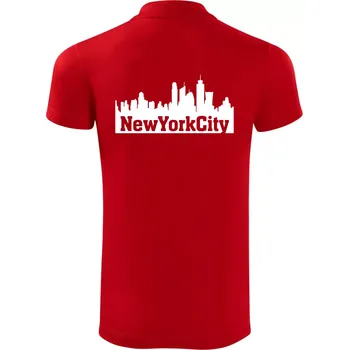 Pánská košile New York City silueta - Polokošile Victory sportovní (dresovina) - M ( Červená )