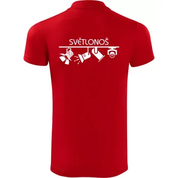Pánská košile Osvětlovač - světlonoš - Polokošile Victory sportovní (dresovina) - S ( Červená )