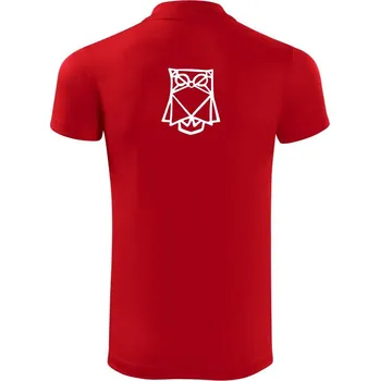 Pánská košile Geometrire - sova jednoduchá - Polokošile Victory sportovní (dresovina) - 3XL ( Červená )