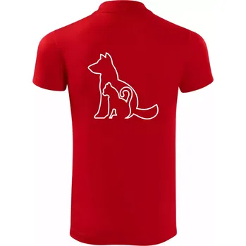 Pánská košile Kočkopes - Polokošile Victory sportovní (dresovina) - 2XL ( Červená )