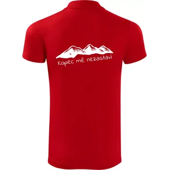 Pánská košile Kopec mě nezastaví - hory - Polokošile Victory sportovní (dresovina) - 2XL ( Červená )
