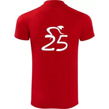 Pánská košile Cyklista slaví pětadvacítku (25) - Polokošile Victory sportovní (dresovina) - 3XL ( Červená )