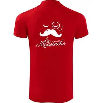 Pánská košile La Mustache - Polokošile Victory sportovní (dresovina) - M ( Červená )