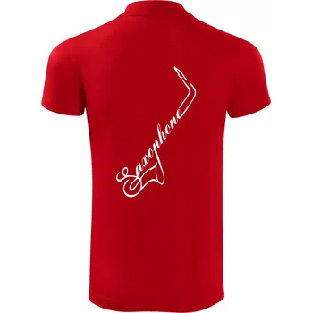Pánská košile Saxophone nápis - Polokošile Victory sportovní (dresovina) - 3XL ( Červená )