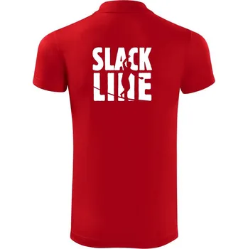 Pánská košile Slackline nápis - Polokošile Victory sportovní (dresovina) - S ( Červená )
