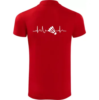 Pánská košile EKG Badminton košík - Polokošile Victory sportovní (dresovina) - L ( Červená )