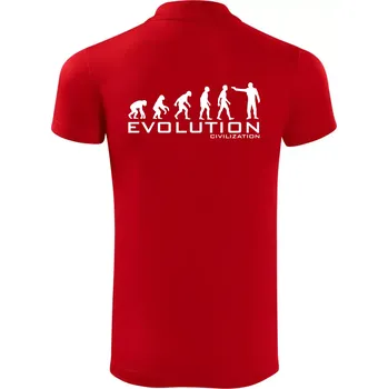 Pánská košile Evoluce civilizace - Polokošile Victory sportovní (dresovina) - 2XL ( Červená )