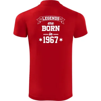 Pánská košile Legends are born in 1967 - Polokošile Victory sportovní (dresovina) - 3XL ( Červená )