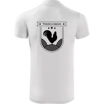 Pánská košile Vstávám se slepicemi - Polokošile Victory sportovní (dresovina) - 3XL ( Bílá )