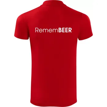 Pánská košile Pivní nápisy RememBEER - Polokošile Victory sportovní (dresovina) - XL ( Červená )