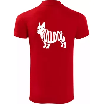 Pánská košile Bulldog nápis v těle - Polokošile Victory sportovní (dresovina) - L ( Červená )