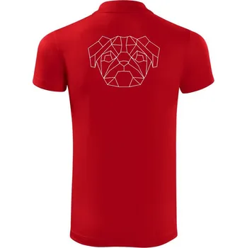 Pánská košile Mops - Geometrie - jednoduchý - Polokošile Victory sportovní (dresovina) - XL ( Červená )