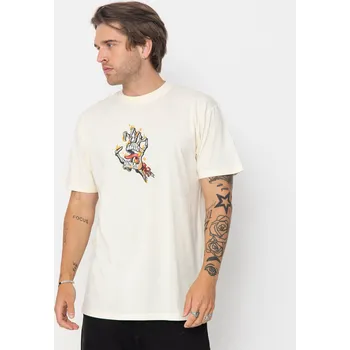 Pánské tričko Santa Cruz Burnt Bone Hand (unbleached cotton) S, béžová