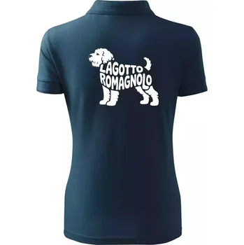 Lagotto romagnolo nápis v těle - Polokošile dámská Pique Polo - XS ( Námořní modrá (téměř černá) )