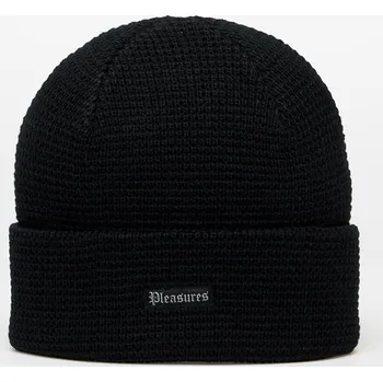 Čepice Čepice PLEASURES Old E Waffle Beanie Black Universal