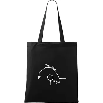 Nákupní taška Vtip a ty - Taška bavlněná - 42 x 38 cm ( Černá )