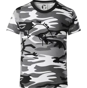 Vtip a ty - Dětské maskáčové triko - 146 cm/10 let ( Šedý maskáč )